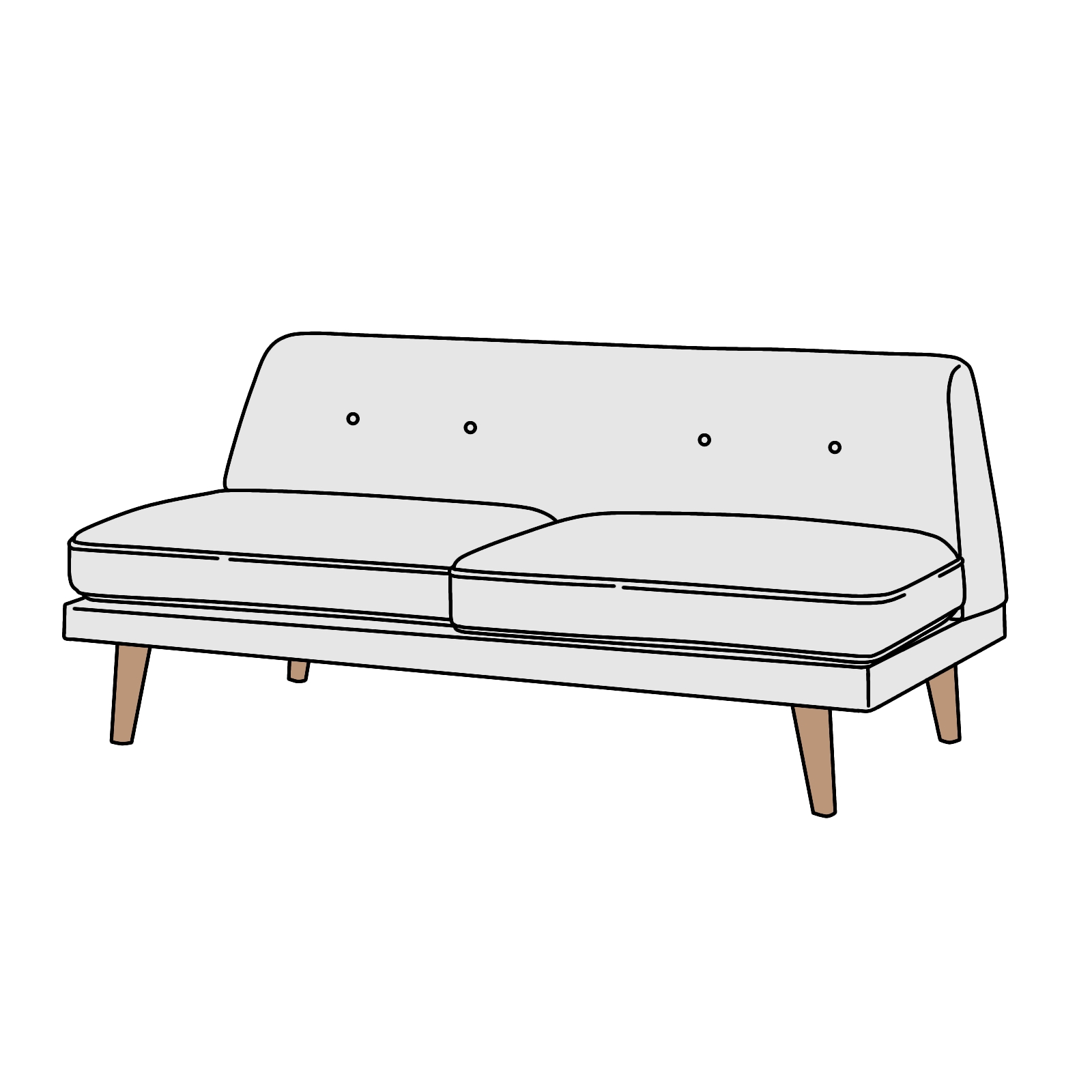 KEYUCA（ケユカ）ムートソファ 2.5人掛け - 製作したことのあるソファ